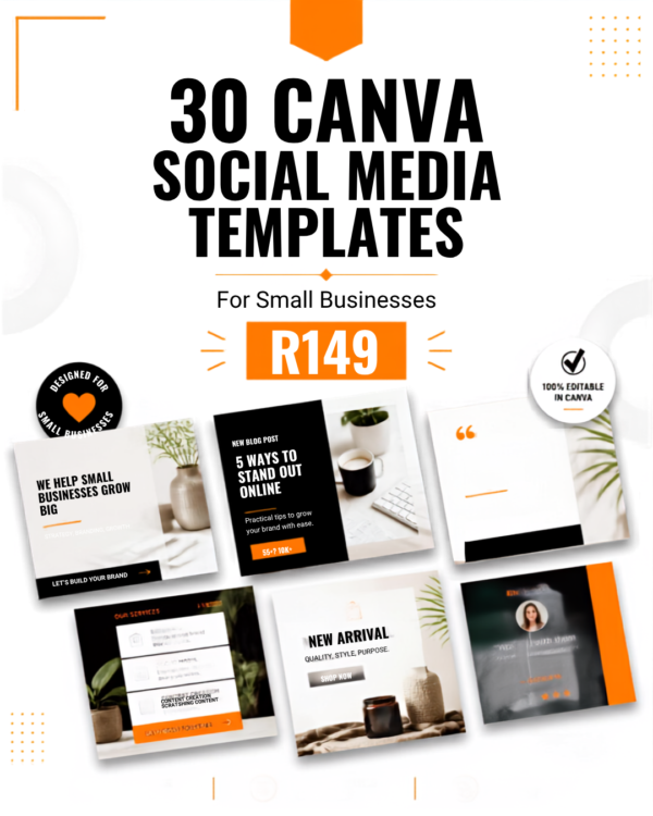 Product Image 2B 30 Canva Social Media Templates for Small Businesses